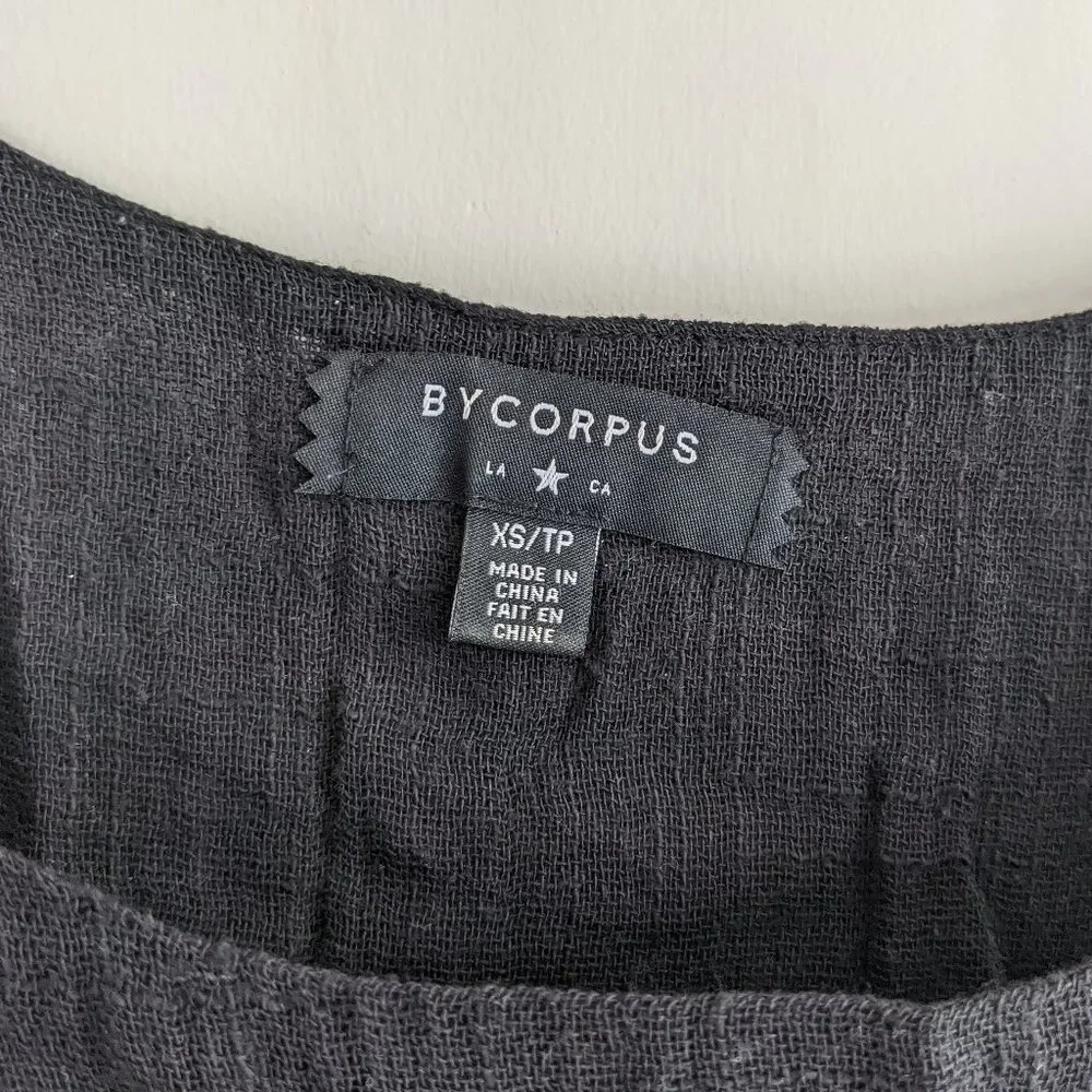 ByCORPUS | Black Gauze Drop-Waist Tank Dress Size XS - Picture 4 of 7